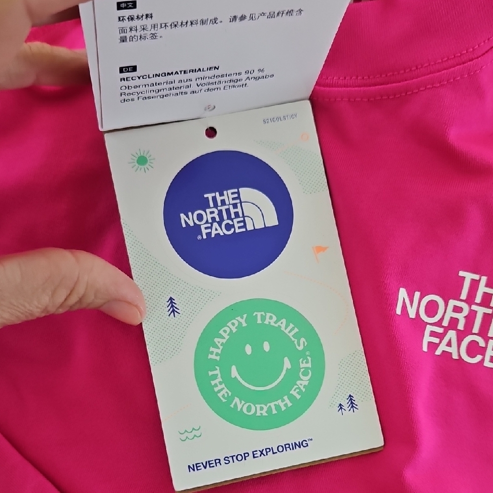 The North Face Vibrant Pink Long Sleeve Sun Tee - Picture 8 of 14